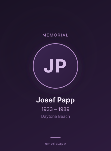 Memorial portrait of Josef Papp