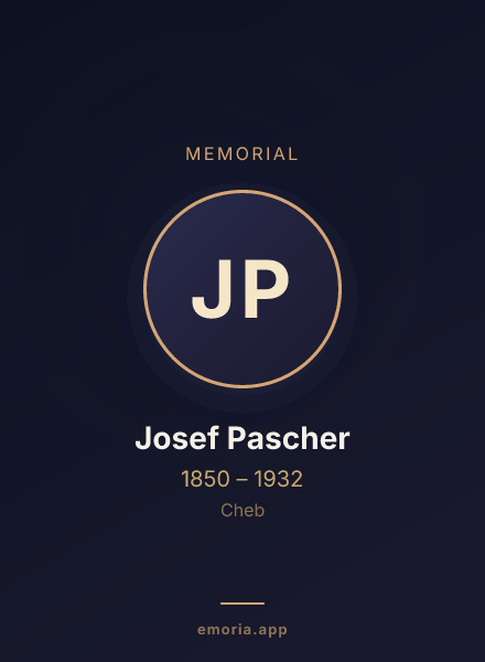 Memorial portrait of Josef Pascher
