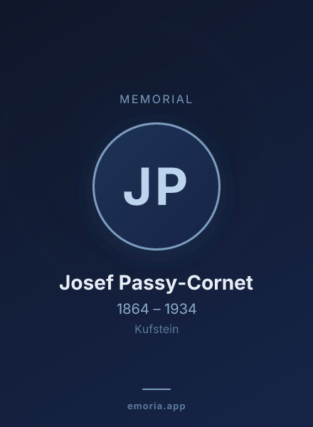 Memorial portrait of Josef Passy-Cornet