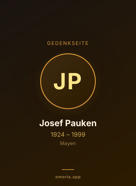 Gedenkportrait von Josef Pauken