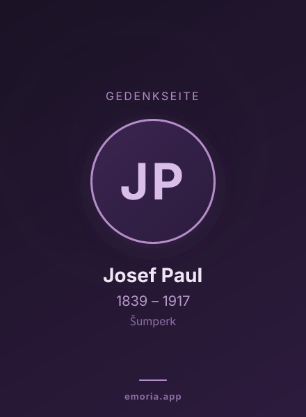 Gedenkportrait von Josef Paul