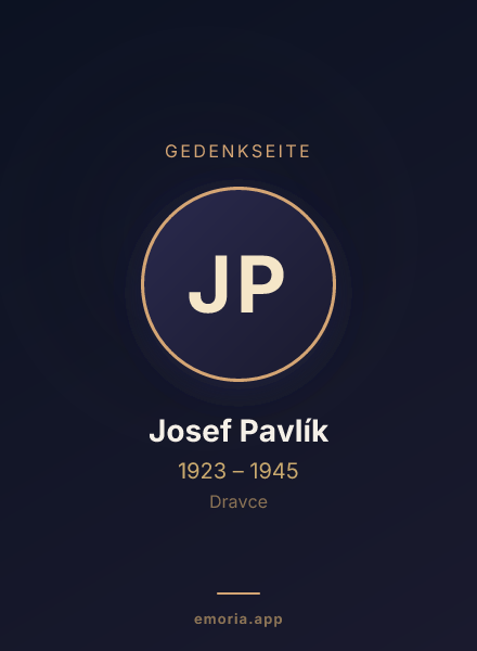 Gedenkportrait von Josef Pavlík