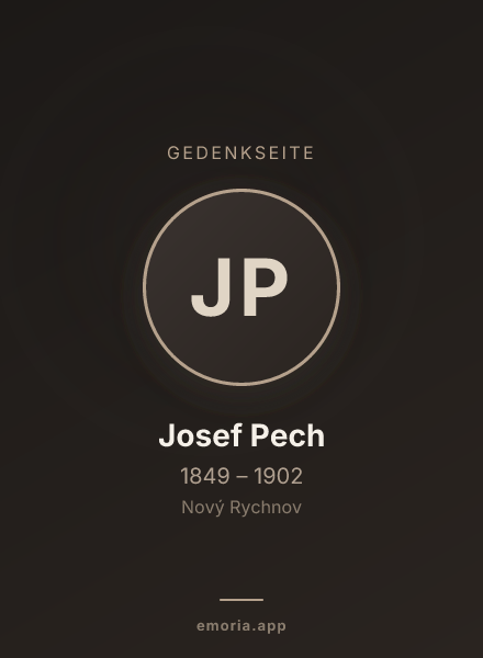 Gedenkportrait von Josef Pech