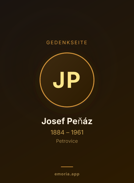 Gedenkportrait von Josef Peňáz