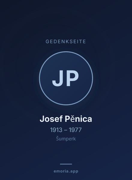 Gedenkportrait von Josef Pěnica