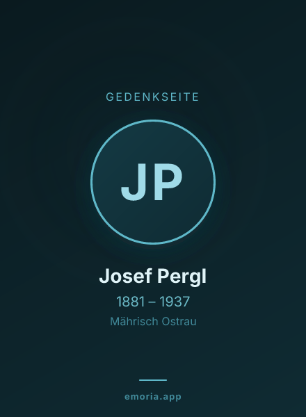 Gedenkportrait von Josef Pergl