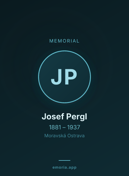 Memorial portrait of Josef Pergl