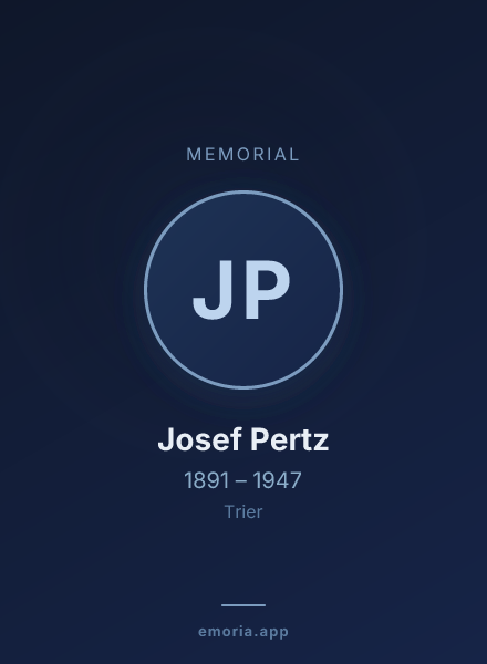 Memorial portrait of Josef Pertz