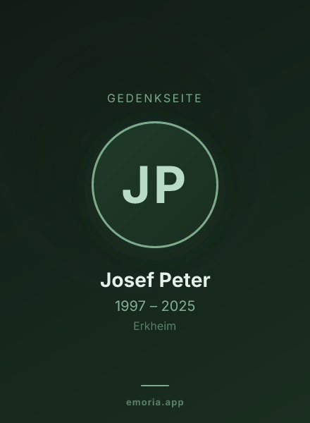 Gedenkportrait von Josef Peter