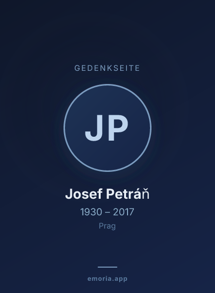 Gedenkportrait von Josef Petráň