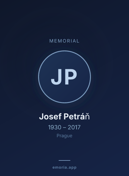 Memorial portrait of Josef Petráň