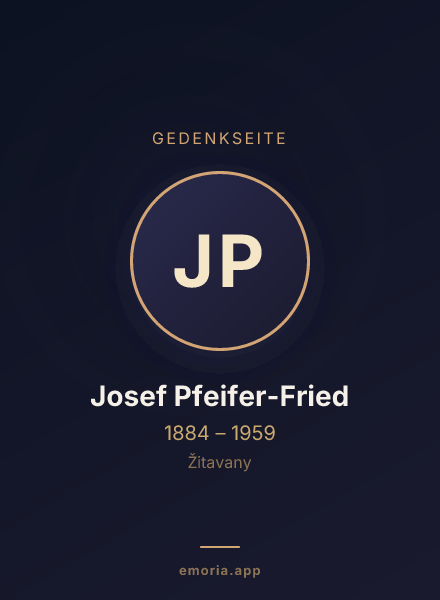 Gedenkportrait von Josef Pfeifer-Fried