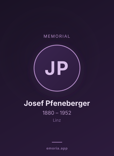 Memorial portrait of Josef Pfeneberger