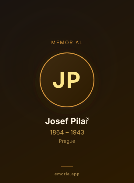 Memorial portrait of Josef Pilař