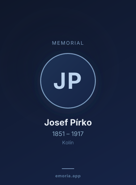 Memorial portrait of Josef Pírko