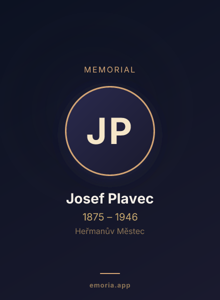 Memorial portrait of Josef Plavec