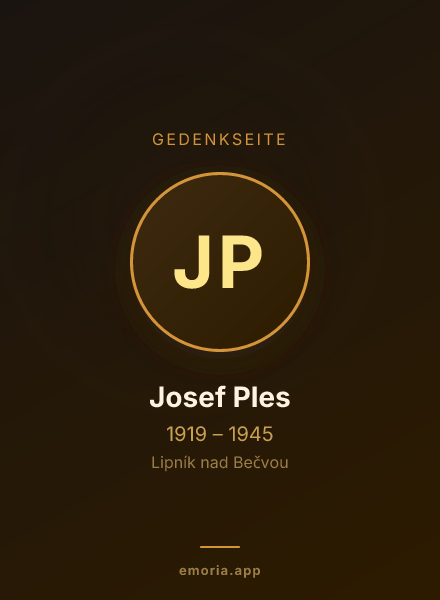 Gedenkportrait von Josef Ples
