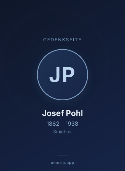 Gedenkportrait von Josef Pohl