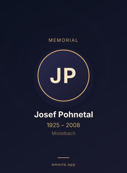 Memorial portrait of Josef Pohnetal