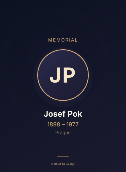 Memorial portrait of Josef Pok