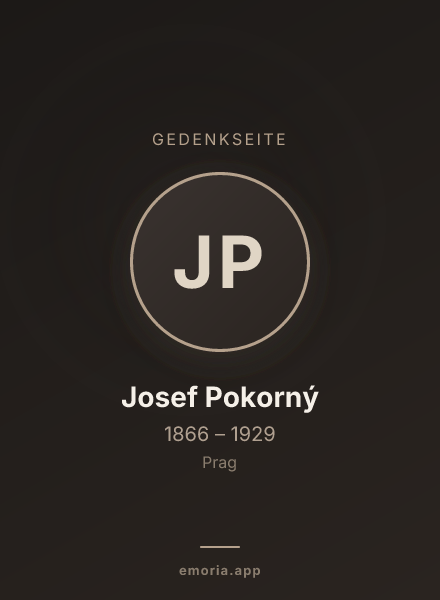 Gedenkportrait von Josef Pokorný