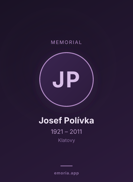 Memorial portrait of Josef Polívka