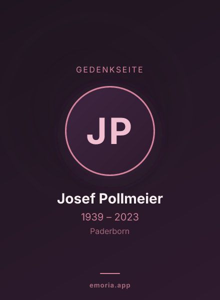 Gedenkportrait von Josef Pollmeier