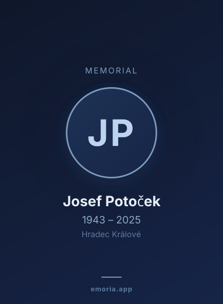 Memorial portrait of Josef Potoček