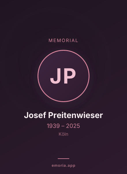 Memorial portrait of Josef Preitenwieser