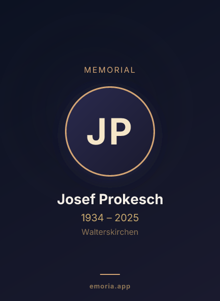 Memorial portrait of Josef Prokesch