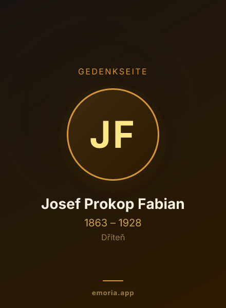 Gedenkportrait von Josef Prokop Fabian