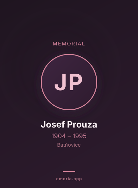 Memorial portrait of Josef Prouza