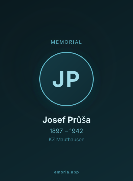 Memorial portrait of Josef Průša