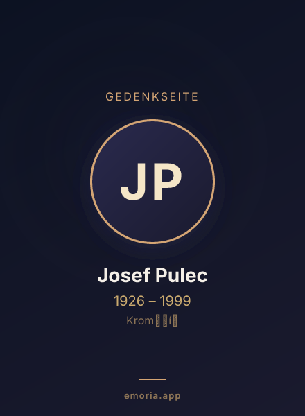 Gedenkportrait von Josef Pulec