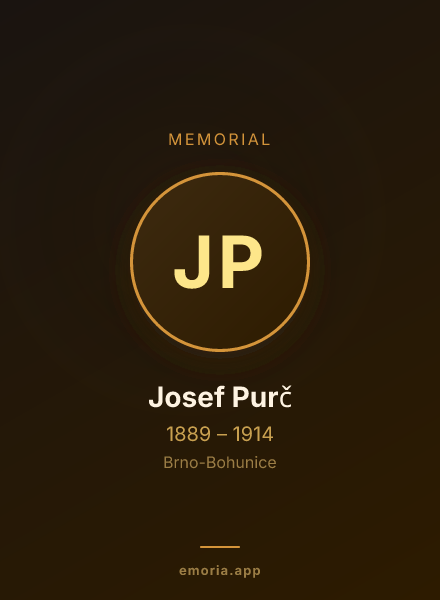 Memorial portrait of Josef Purč