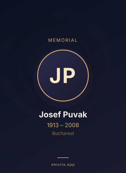 Memorial portrait of Josef Puvak