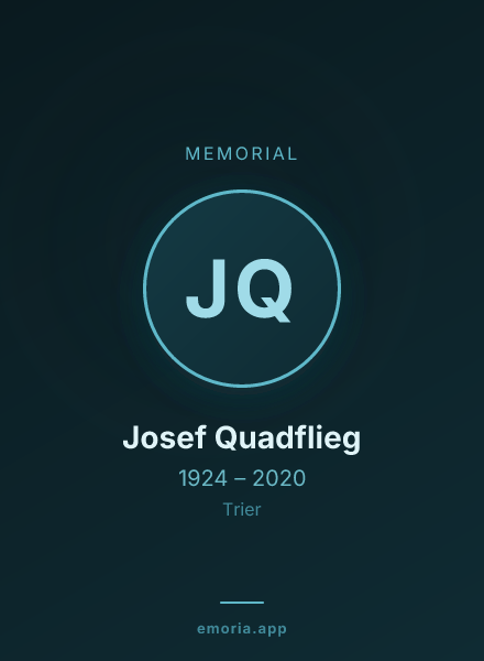 Memorial portrait of Josef Quadflieg