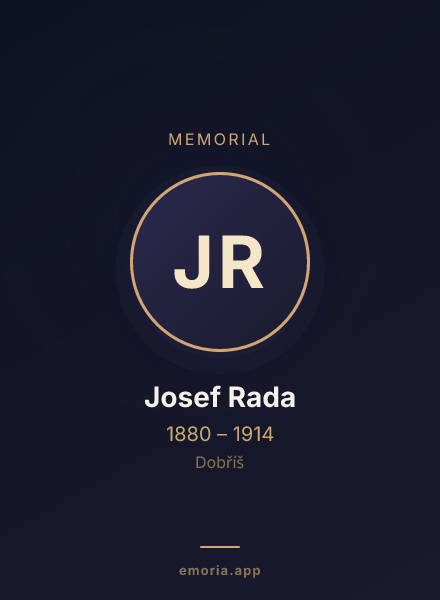 Memorial portrait of Josef Rada