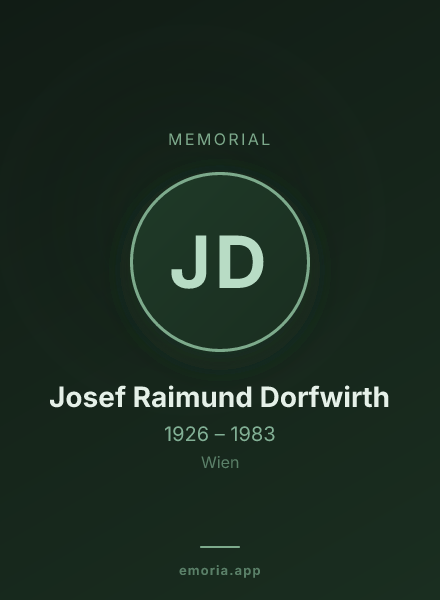 Memorial portrait of Josef Raimund Dorfwirth