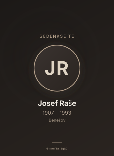 Gedenkportrait von Josef Raše