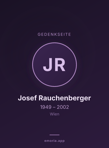 Gedenkportrait von Josef Rauchenberger