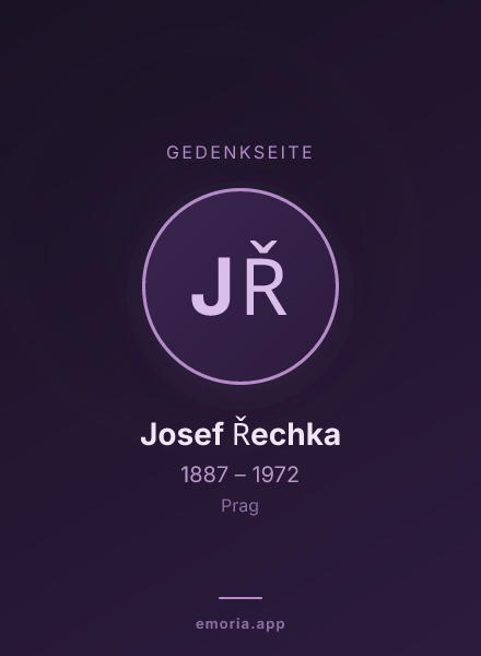 Gedenkportrait von Josef Řechka