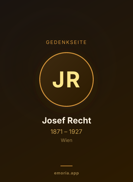 Gedenkportrait von Josef Recht