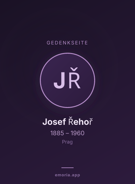 Gedenkportrait von Josef Řehoř
