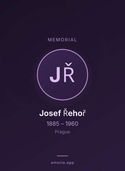Memorial portrait of Josef Řehoř