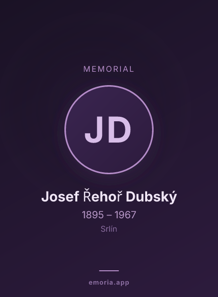 Memorial portrait of Josef Řehoř Dubský