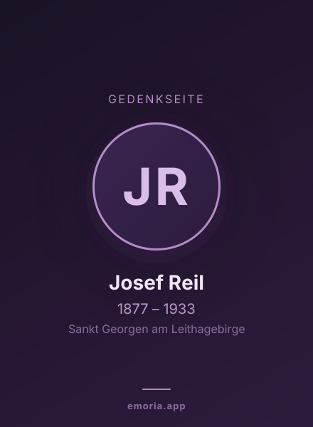 Gedenkportrait von Josef Reil