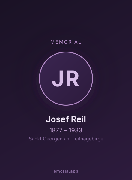 Memorial portrait of Josef Reil