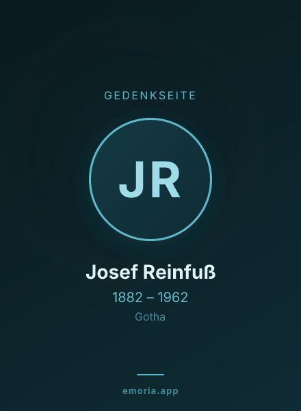 Gedenkportrait von Josef Reinfuß