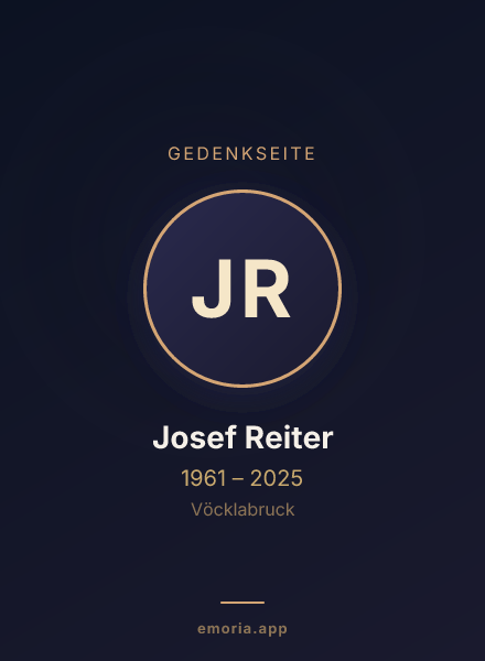 Gedenkportrait von Josef Reiter